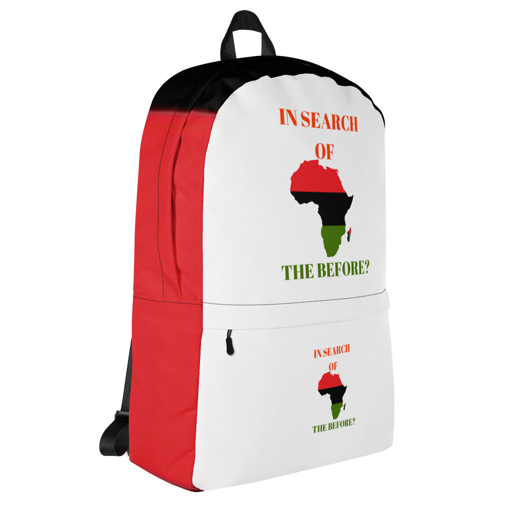 IN SEARCH OF THE BEFORE? Backpack by SobG Designs
