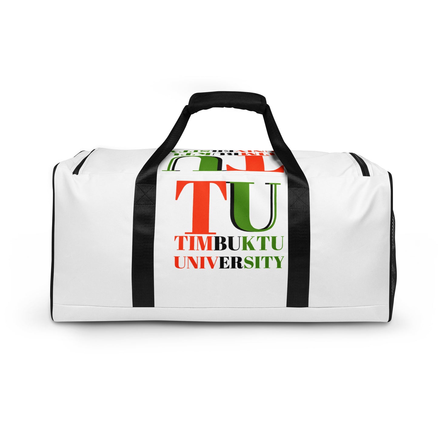 TIMBUKTU UNIVERSITY Duffle Bag by SobG Designs
