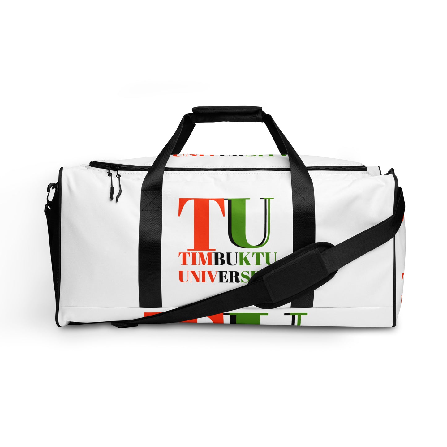 TIMBUKTU UNIVERSITY Duffle Bag by SobG Designs