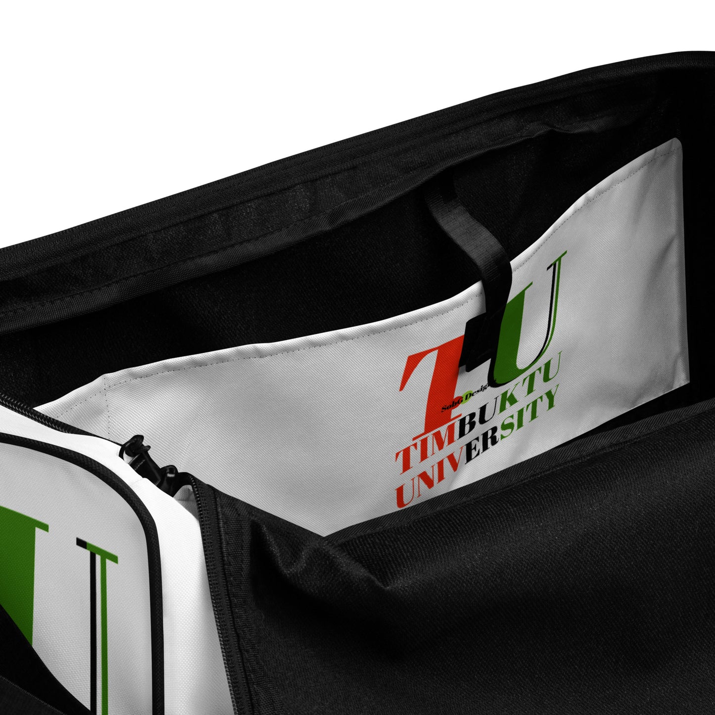 TIMBUKTU UNIVERSITY Duffle Bag by SobG Designs