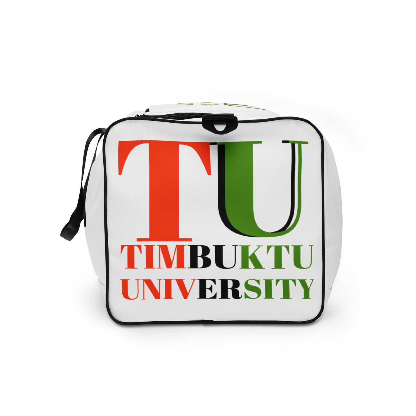 TIMBUKTU UNIVERSITY Duffle Bag by SobG Designs