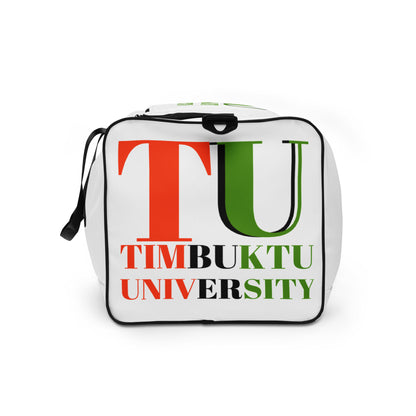 TIMBUKTU UNIVERSITY Duffle Bag by SobG Designs