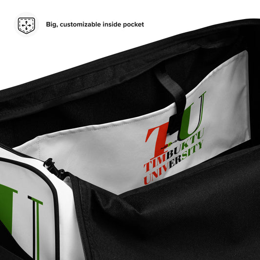 TIMBUKTU UNIVERSITY Duffle Bag by SobG Designs