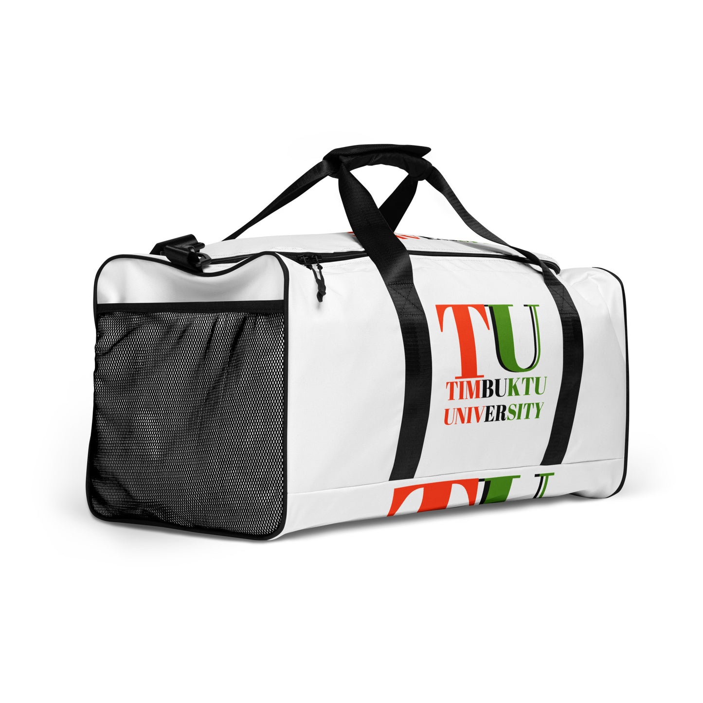 TIMBUKTU UNIVERSITY Duffle Bag by SobG Designs