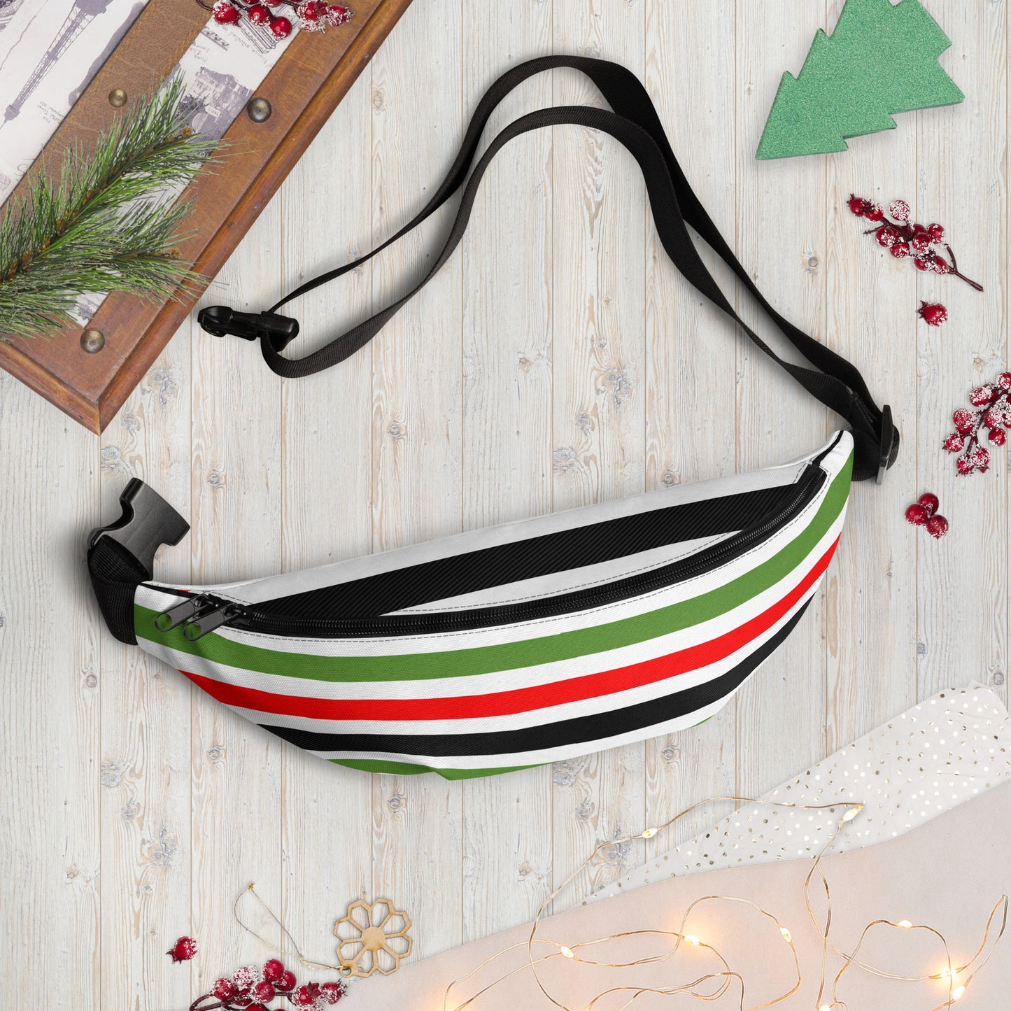 PAN - AFRICAN STRIPE Fanny Pack by SobG Designs