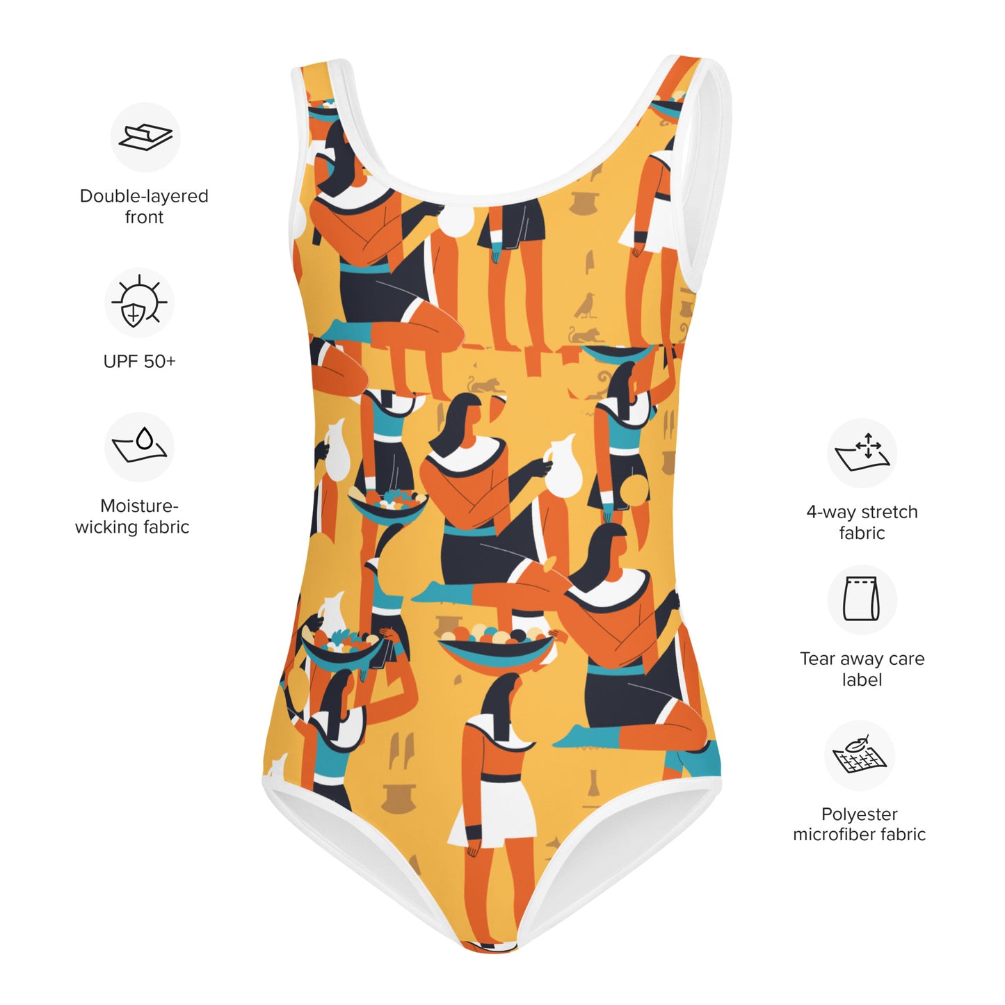THE EGYPTIAN All-Over Print Kids Swimsuit by SobG Designs