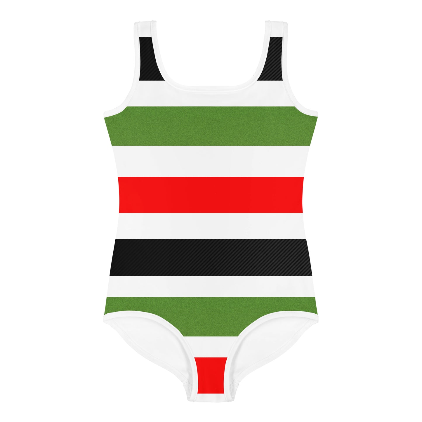 PAN AFRICAN STRIPE All-Over Print Kids Swimsuit by SobG Designs