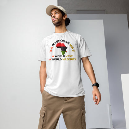 THE DIASPORAN WAY! A WORLD VIEW A WORLD MAJORITY Recycled Unisex Basketball Jersey by SobG Designs