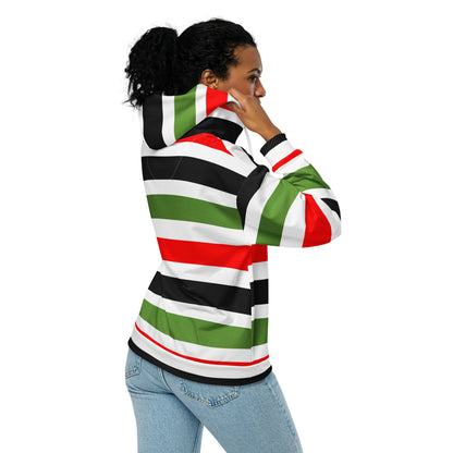 PAN - AFRICAN STRIPE Unisex Zip Hoodie by SobG Designs