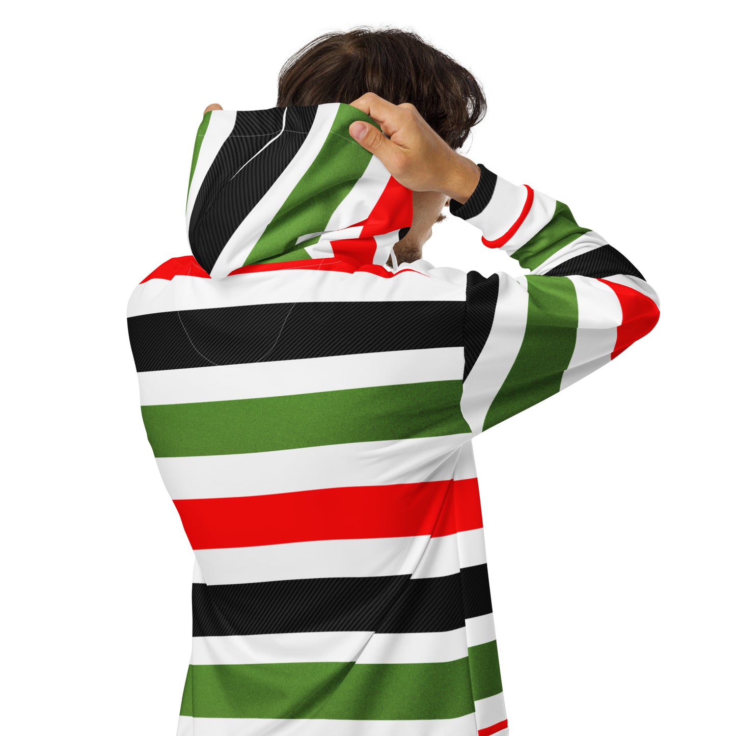 PAN - AFRICAN STRIPE Unisex Zip Hoodie by SobG Designs