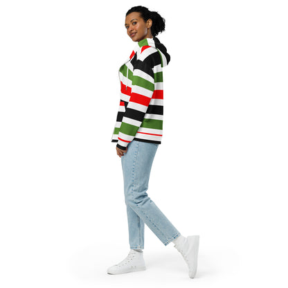 PAN - AFRICAN STRIPE Unisex Zip Hoodie by SobG Designs