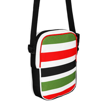PAN - AFRICAN STRIPE Utility Crossbody Bag by SobG Designs