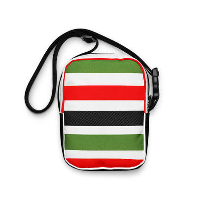 PAN - AFRICAN STRIPE Utility Crossbody Bag by SobG Designs