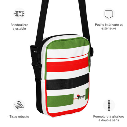 PAN - AFRICAN STRIPE Utility Crossbody Bag by SobG Designs