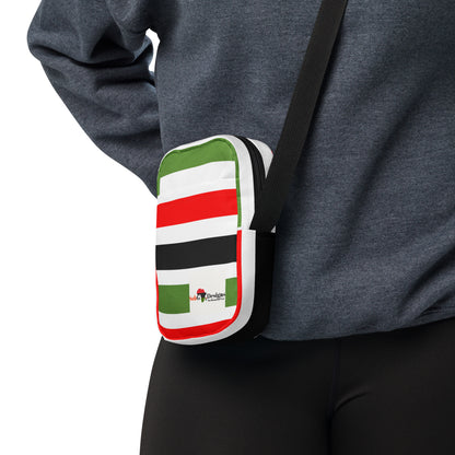 PAN - AFRICAN STRIPE Utility Crossbody Bag by SobG Designs