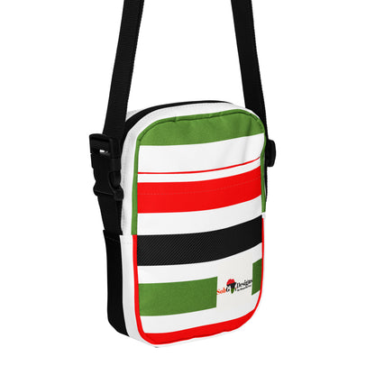PAN - AFRICAN STRIPE Utility Crossbody Bag by SobG Designs
