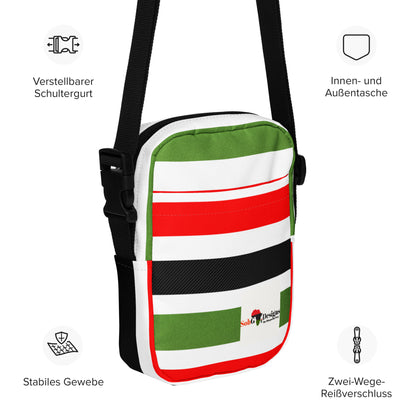 PAN - AFRICAN STRIPE Utility Crossbody Bag by SobG Designs