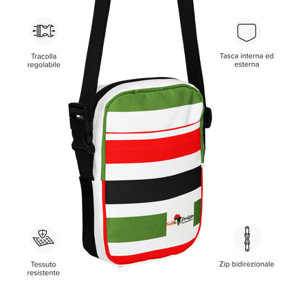 PAN - AFRICAN STRIPE Utility Crossbody Bag by SobG Designs