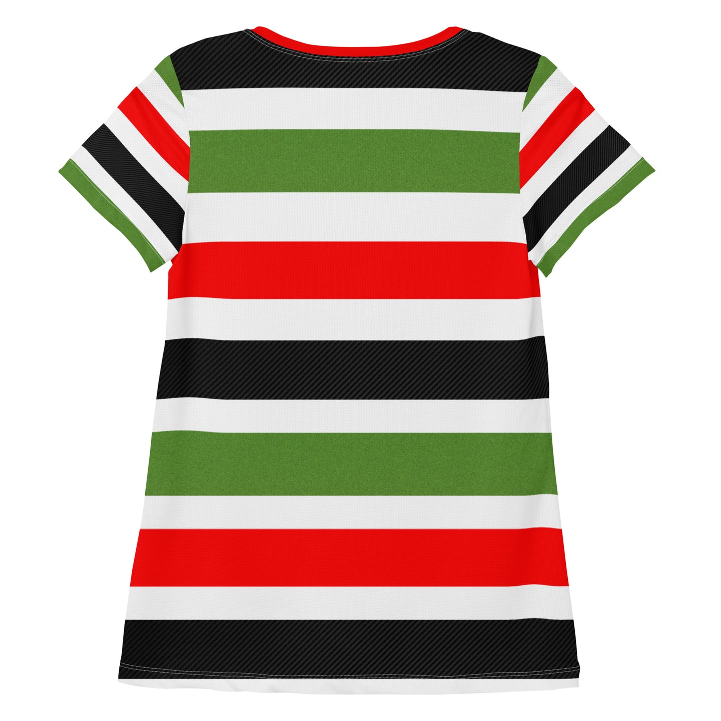 PAN-AFRICAN STRIPE All-Over Print Women's Athletic T-Shirt by SobG Designs