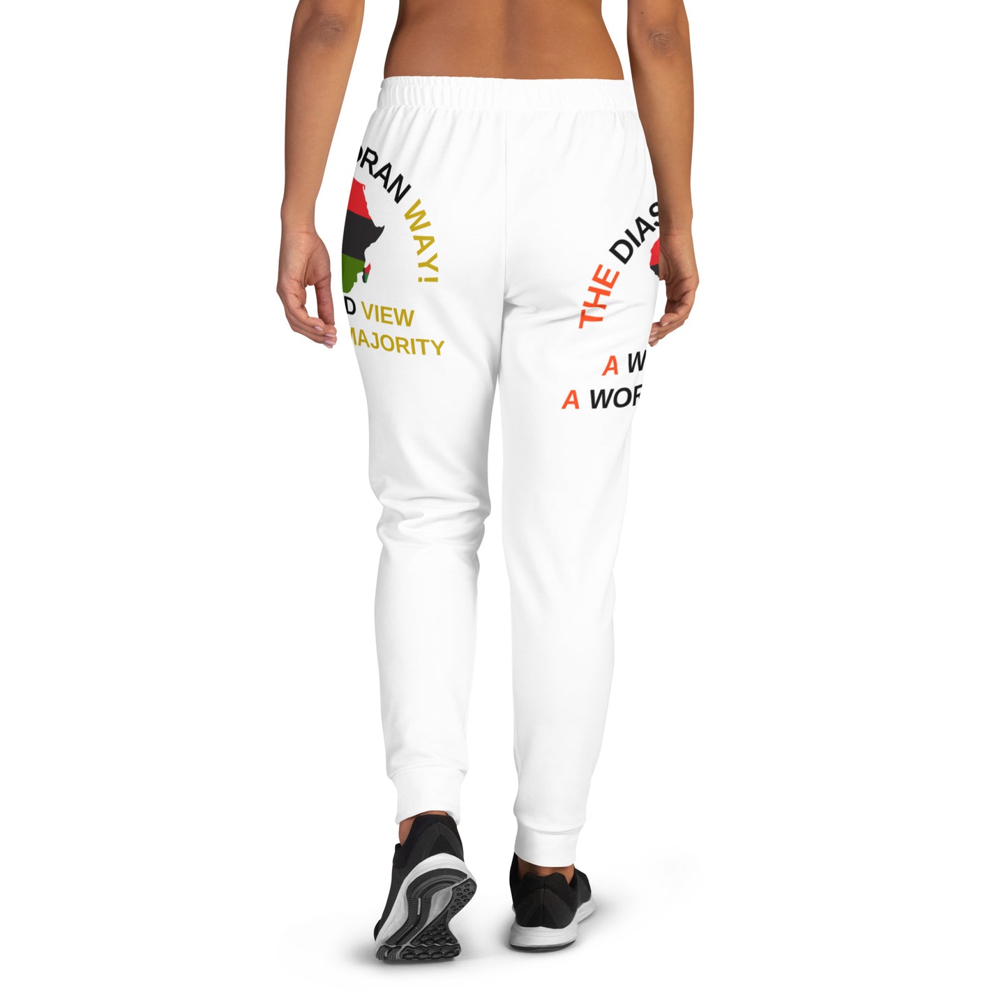 THE DIASPORAN WAY! A WORLD VIEW A WORLD MAJORITY Women's Joggers by SobG Designs