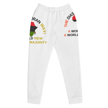 THE DIASPORAN WAY! A WORLD VIEW A WORLD MAJORITY Women's Joggers by SobG Designs