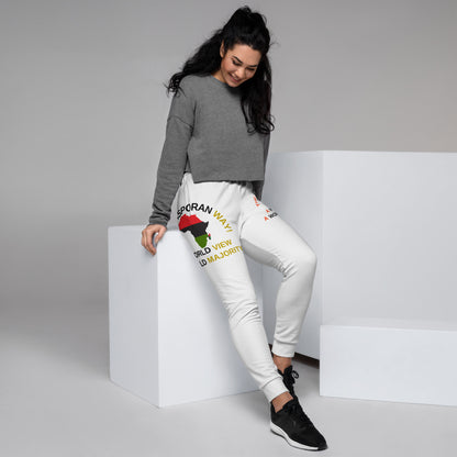 THE DIASPORAN WAY! A WORLD VIEW A WORLD MAJORITY Women's Joggers by SobG Designs