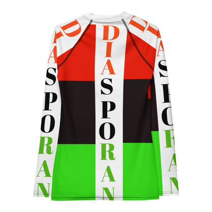 DIASPORAN AOP Women's Rash Guard by SobG Designs