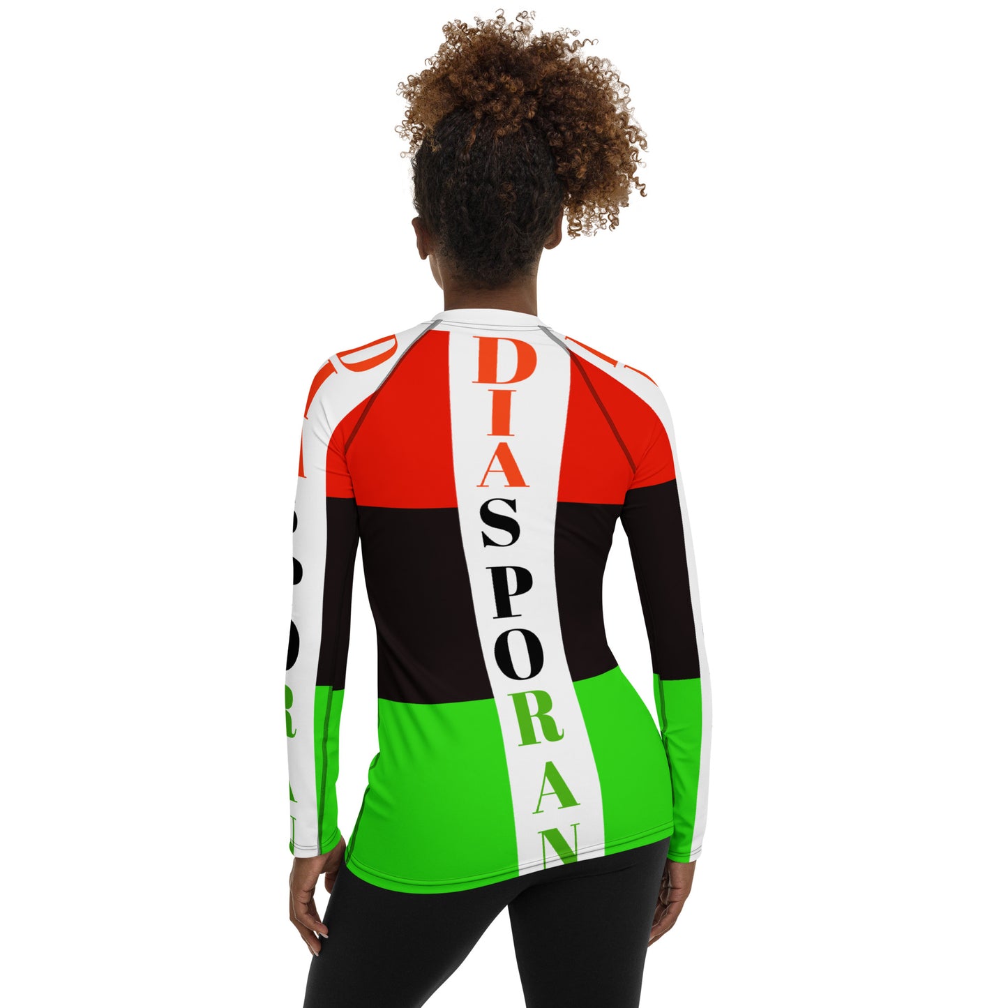 DIASPORAN AOP Women's Rash Guard by SobG Designs