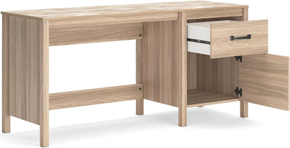 Battelle Home Office Desk, 60" W X 20" D X 29" H, Light Brown-4