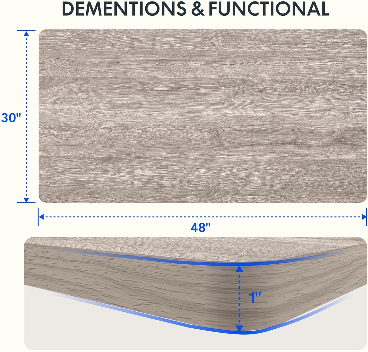 Height Adjustable Electric Standing Desk with Smooth Surface-2
