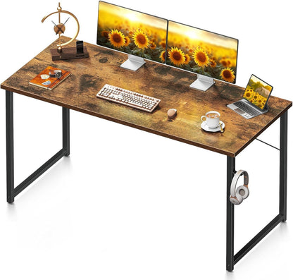 54 Inch Computer Desk, Modern Simple Style Desk for Home Office, Study Student Writing Desk, Vintage-0