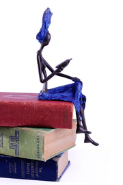 Literate Lady Burkina Bronze Sculpture