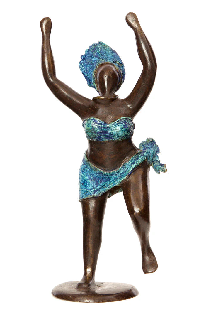 2 Jubilation Burkina Bronze Sculpture