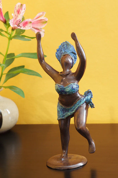 2 Jubilation Burkina Bronze Sculpture