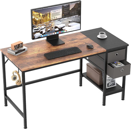 47″ Desk with Drawers and Shelves for Home Office-1