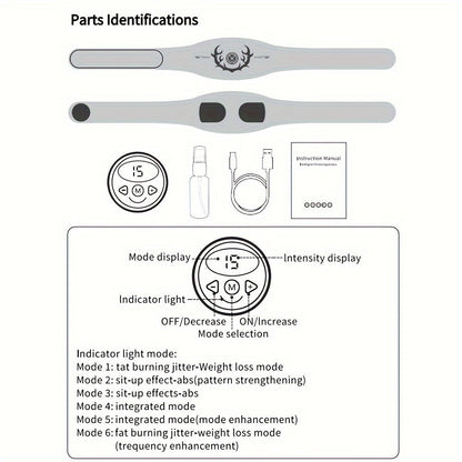 Abdominal Muscle Trainer -  Fitness Belt(Blue)-1