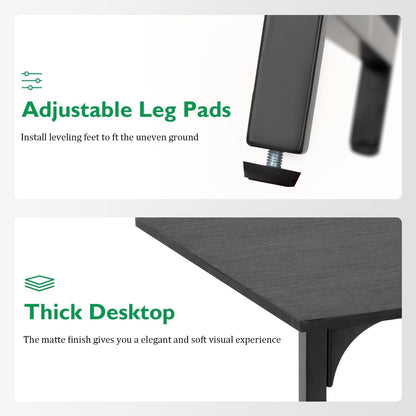 Black 32 Inch Desk & Chair Set, Adjustable-4