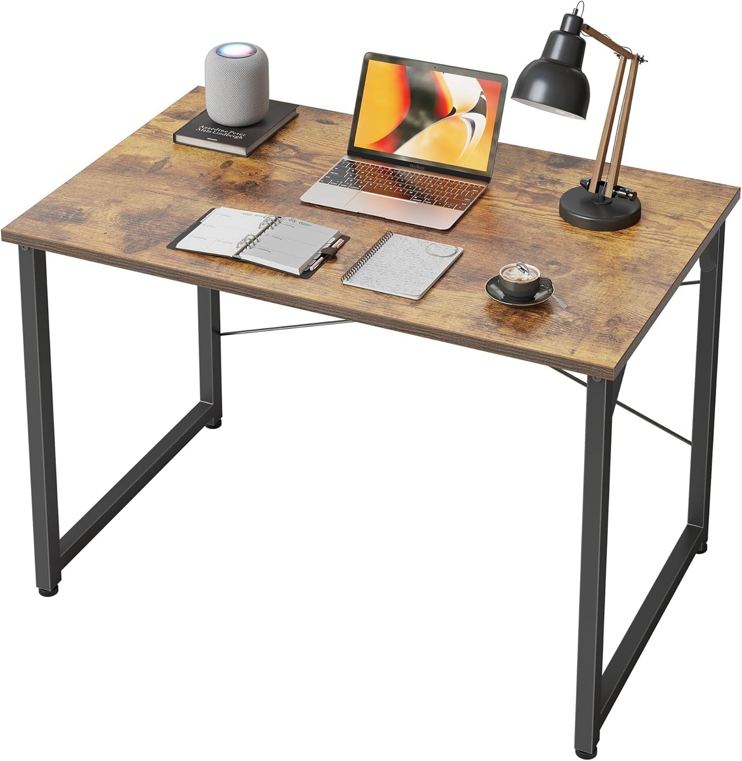 Computer Desk, 32 Inch Small Home Office Desk for Small Spaces, Modern Simple Style for Home, Office, Study, Writing, Rustic Brown-0