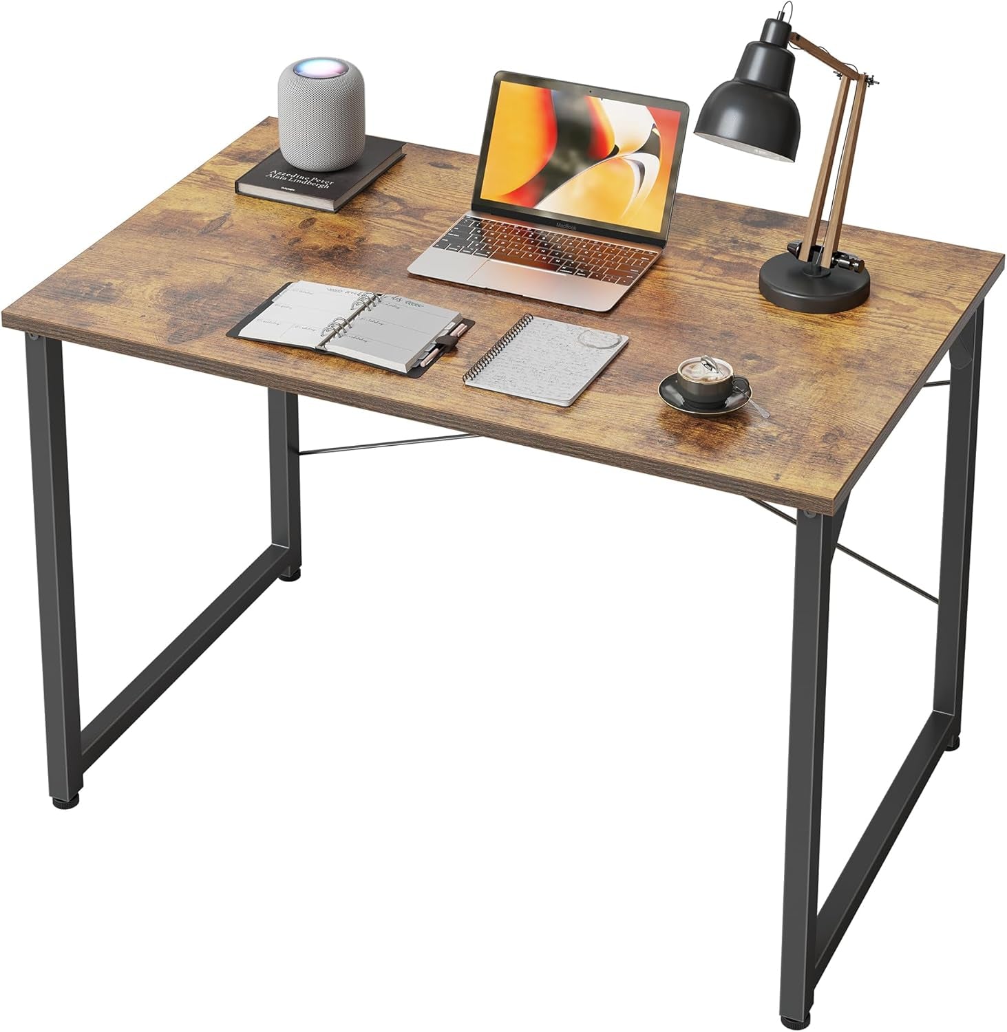 Computer Desk, 32 Inch Small Home Office Desk for Small Spaces, Modern Simple Style for Home, Office, Study, Writing, Rustic Brown-0