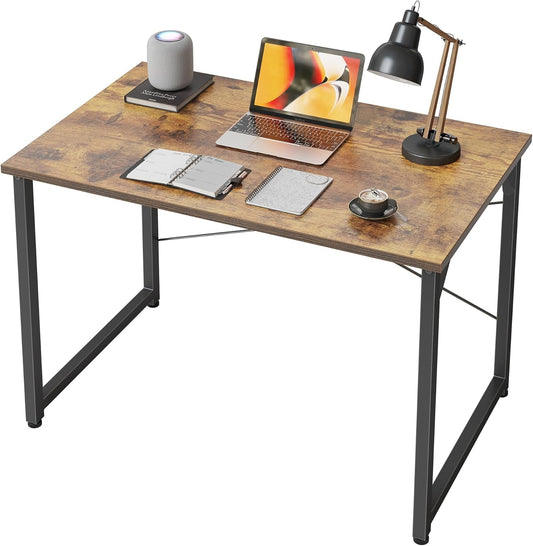 Computer Desk, 32 Inch Small Home Office Desk for Small Spaces, Modern Simple Style for Home, Office, Study, Writing, Rustic Brown-0