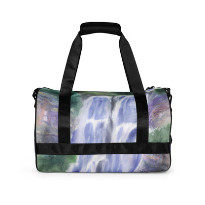 Crossbody Water-resistant Travel Bag - Purple Watercolor Waterfall-2