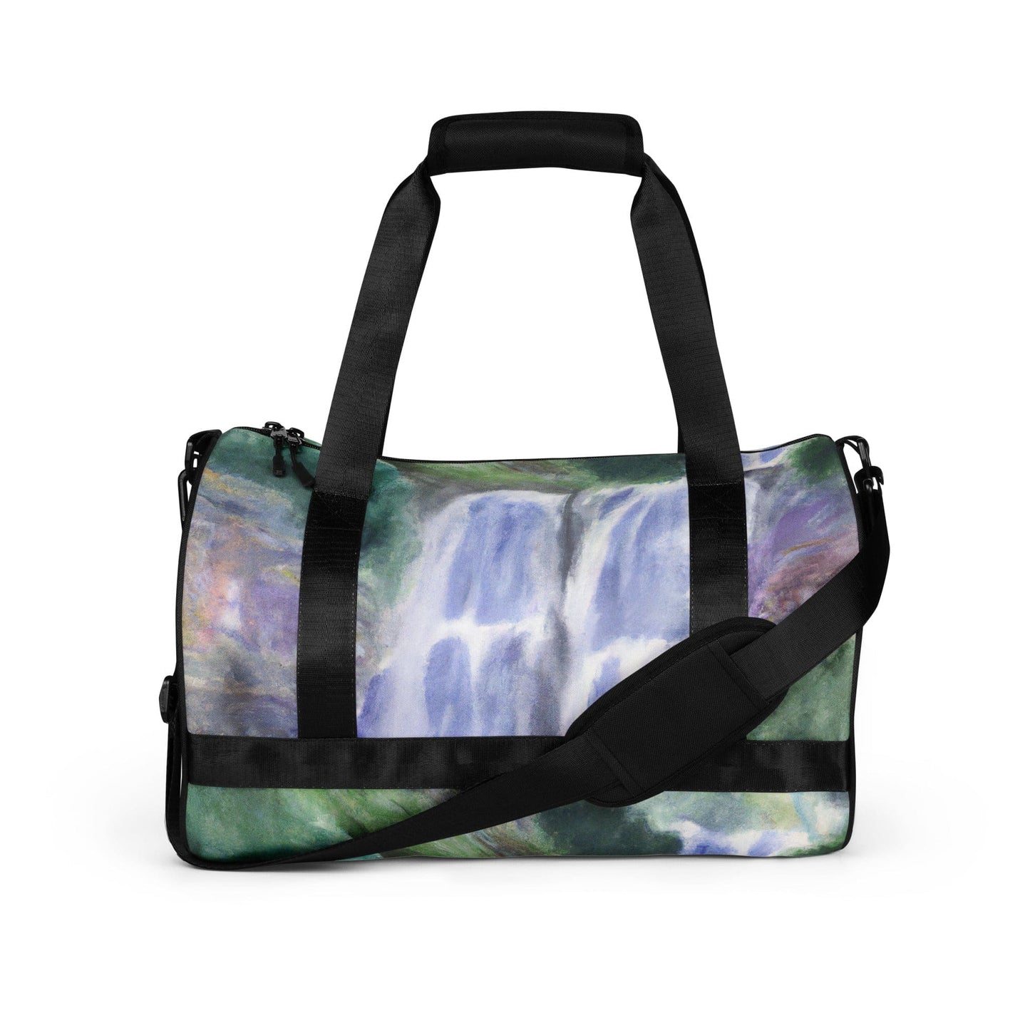 Crossbody Water-resistant Travel Bag - Purple Watercolor Waterfall-0