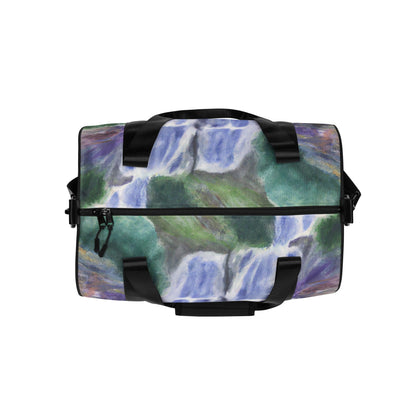 Crossbody Water-resistant Travel Bag - Purple Watercolor Waterfall-1