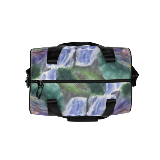 Crossbody Water-resistant Travel Bag - Purple Watercolor Waterfall-1