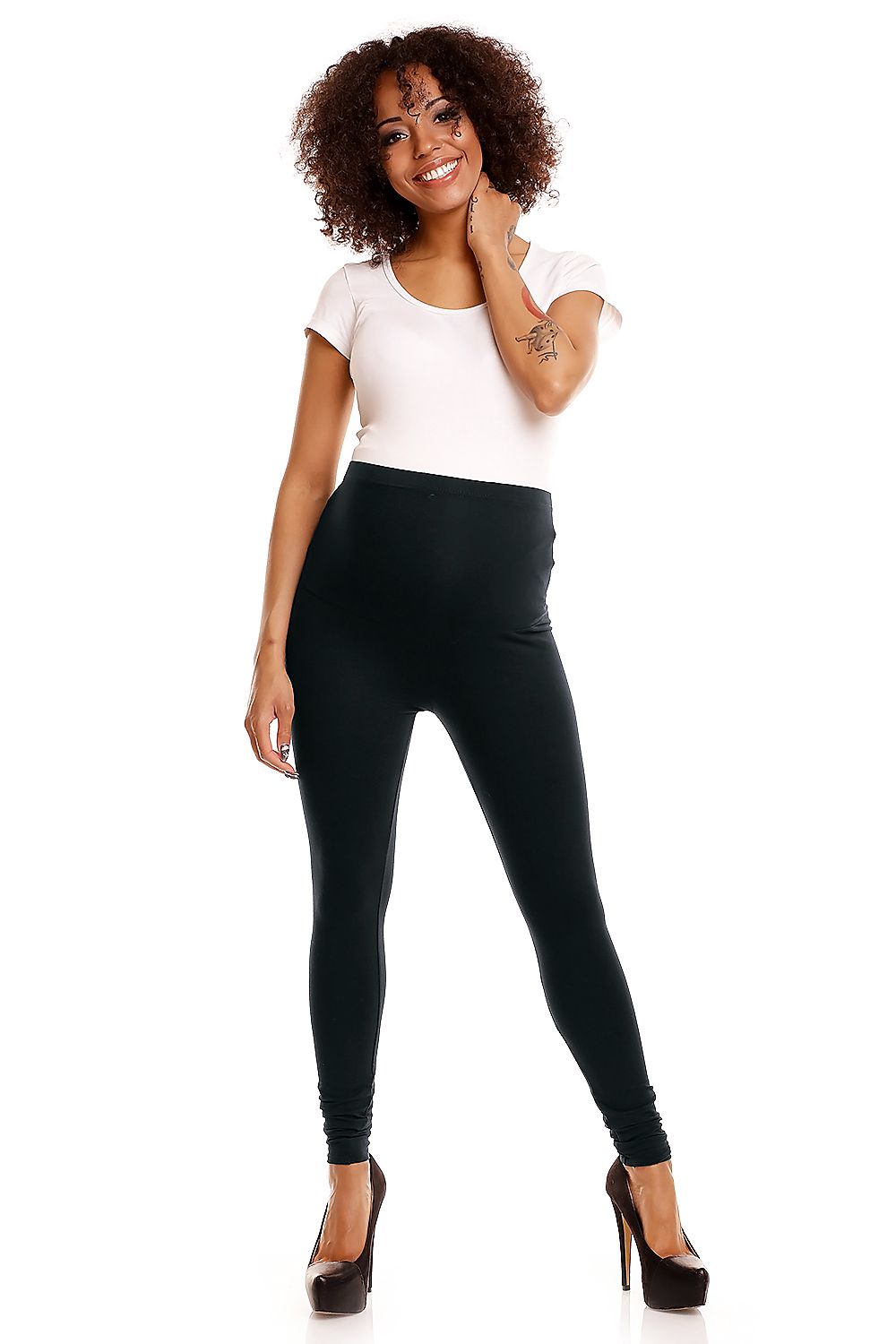 Maternity Leggings Black by Peekaboo