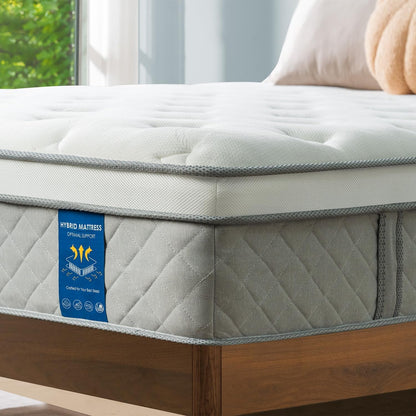 Queen 12 Inch Hybrid Mattress with Memory Foam Comfort-2