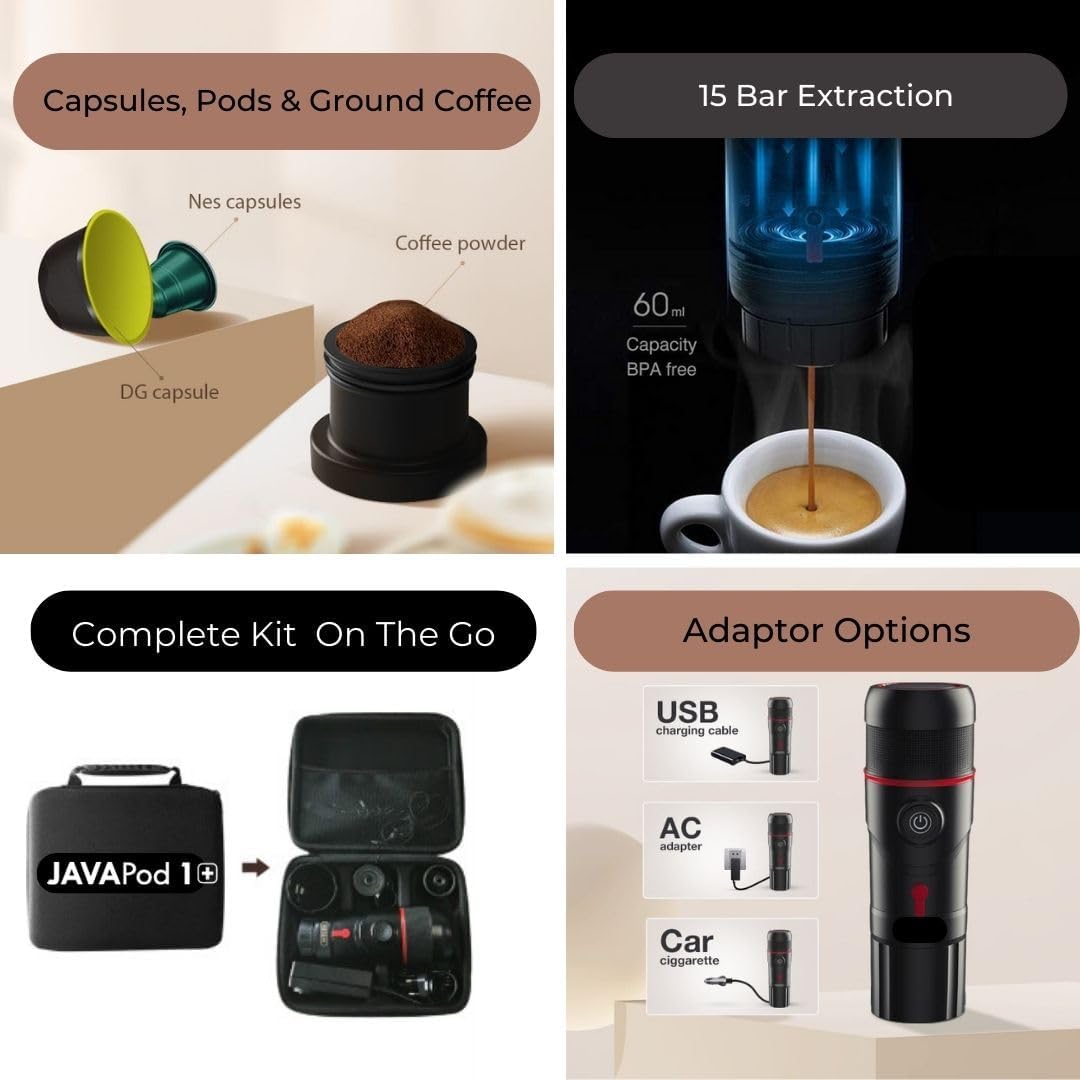 Portable Black ESPRESSO Machine- Premium-3