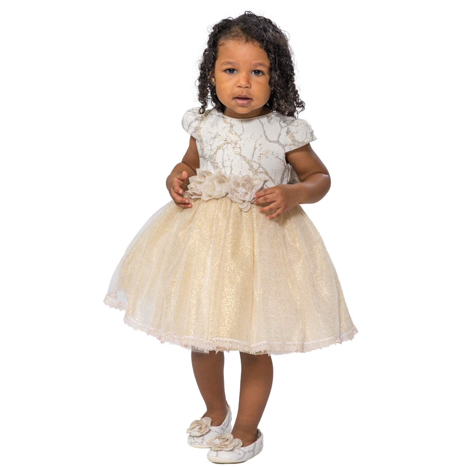 Leana Baby Formal Dress & Shoes-0