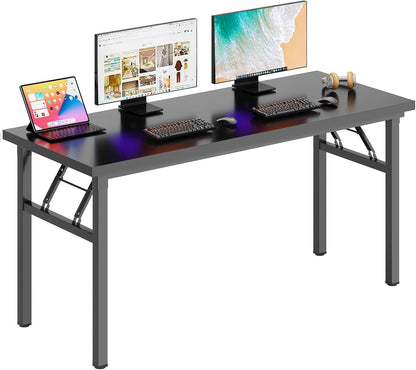 Spacious 62 Inch Office Desk with Metal Frame-0