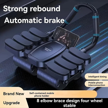 Automatic Rebound Ab Wheel with Mobile Holder-3